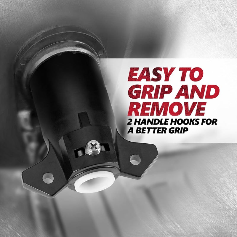 OPT7 7 Pin Trailer Plug for Splice-in Replacement Trailer Side Male End 7 Way Adapter, 3.6” Long x 3” Diameter - Image 5